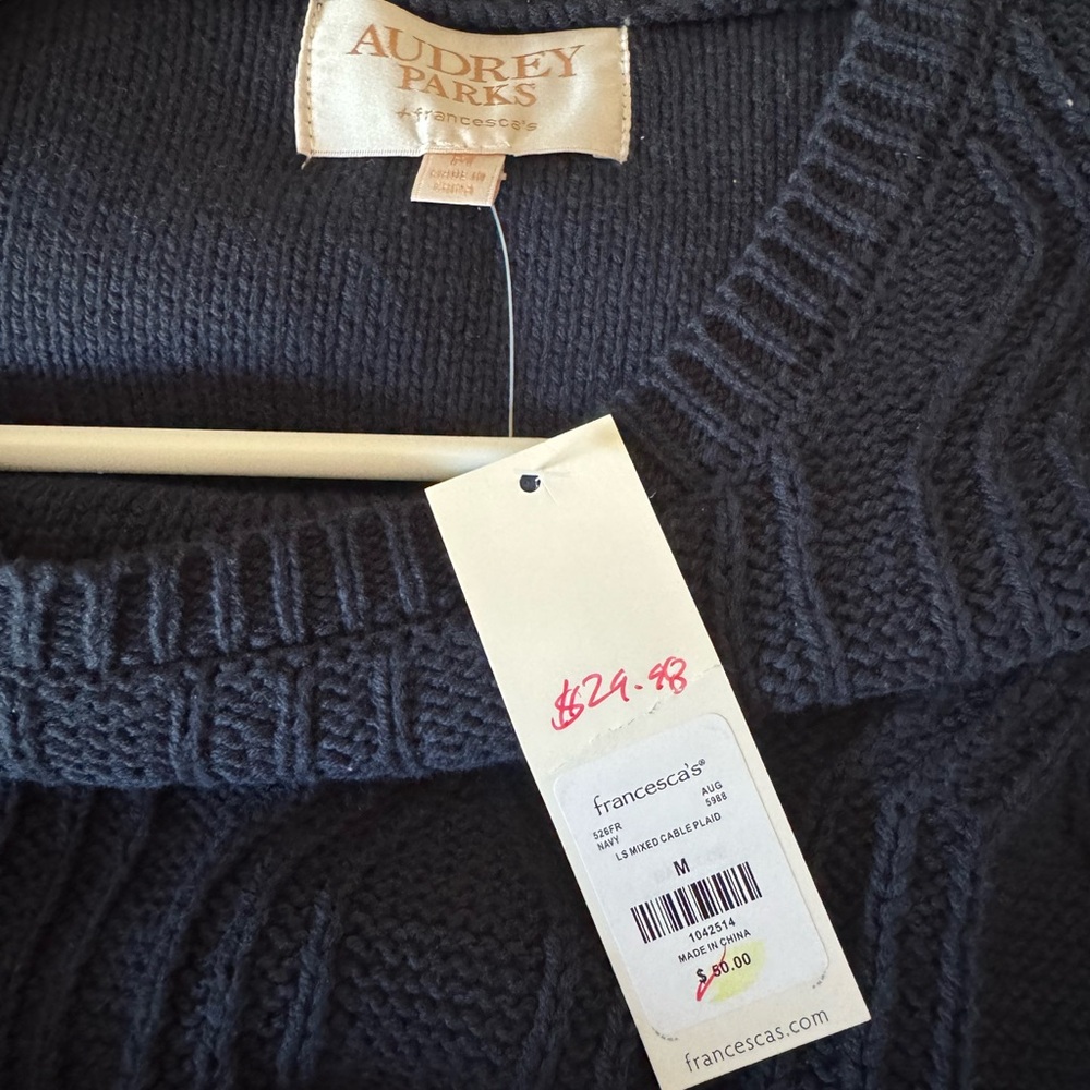 Women's Navy Sweater Audrey Parks
